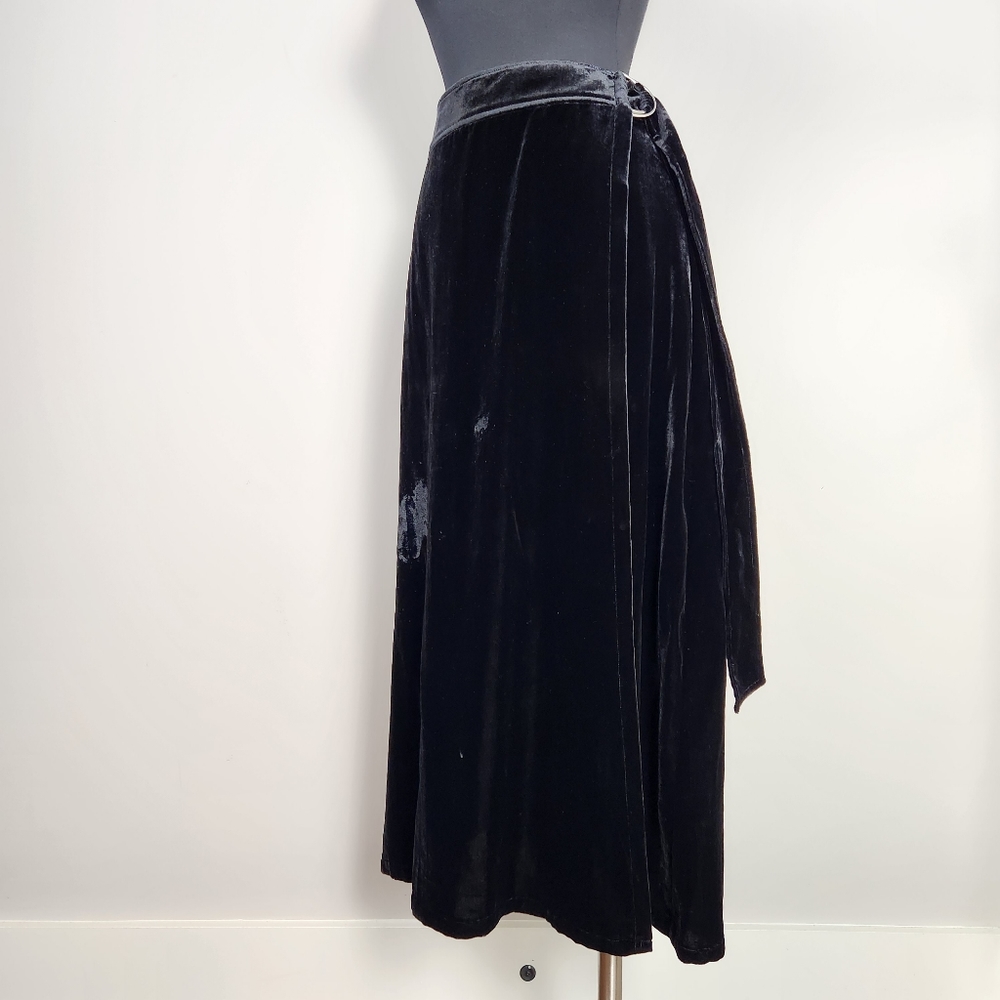 Frame Velvet D-Ring Wrap Skirt